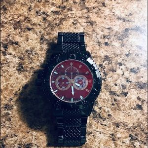 Black stainless steel watch